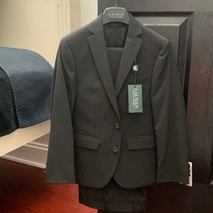 Lauren- Ralph Lauren black stripped 2-piece suit- boys